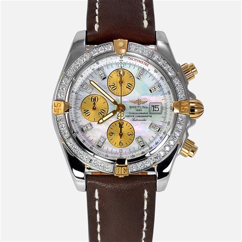 Breitling watch with diamond bezel